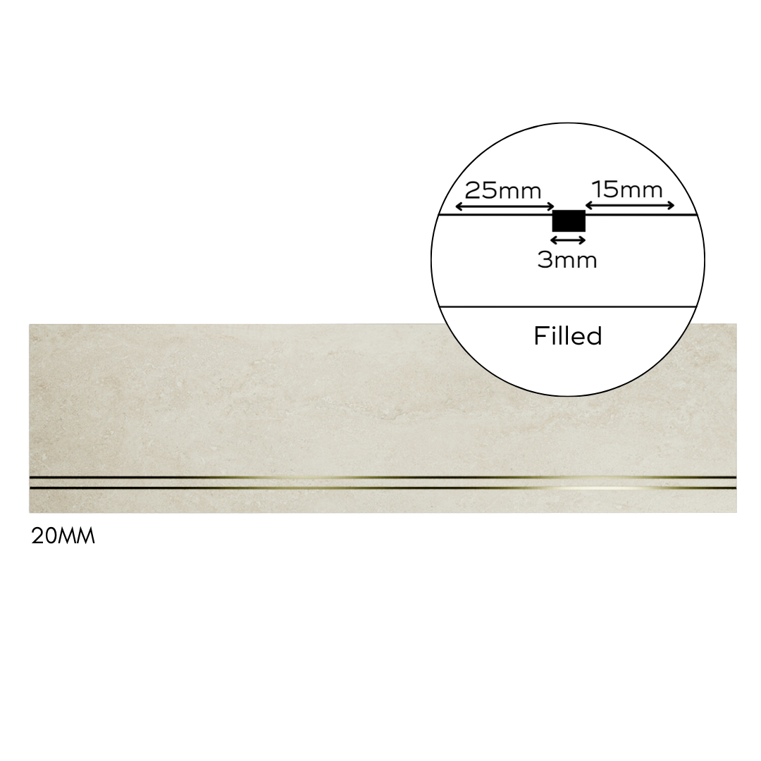 Bespoke Tile Step Fabrication - Mitre & Glued Profile (max 70mm lip height)