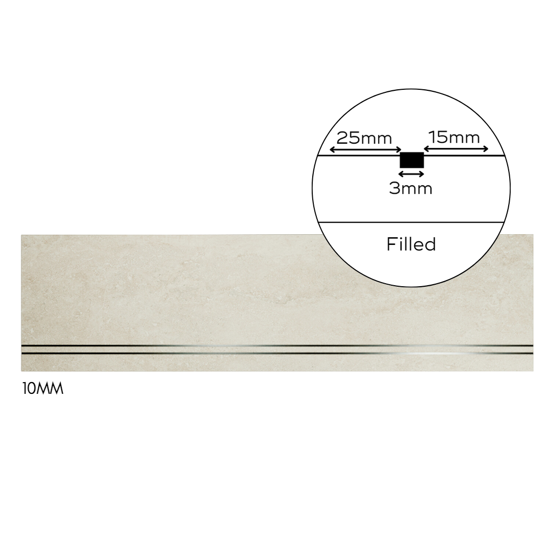 Bespoke Tile Step Fabrication - Half Bullnose