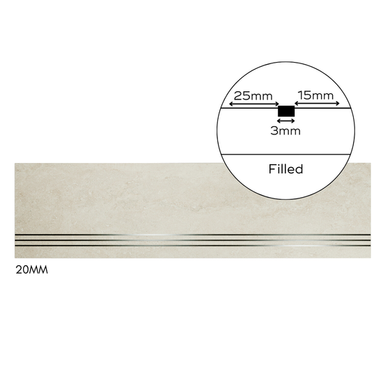 Load image into Gallery viewer, Bespoke Tile Step Fabrication - Mitre &amp;amp; Glued Profile (max 70mm lip height)
