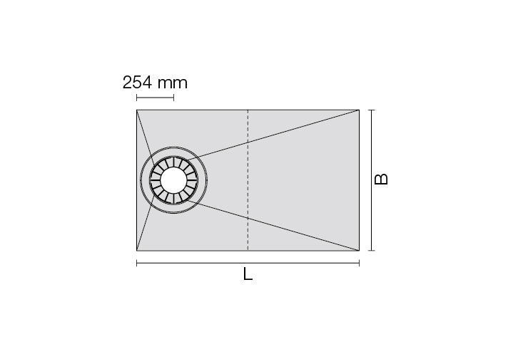 Schluter Kerdi Shower Off-Centre Tray