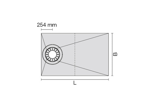 Schluter Kerdi Shower Off-Centre Tray