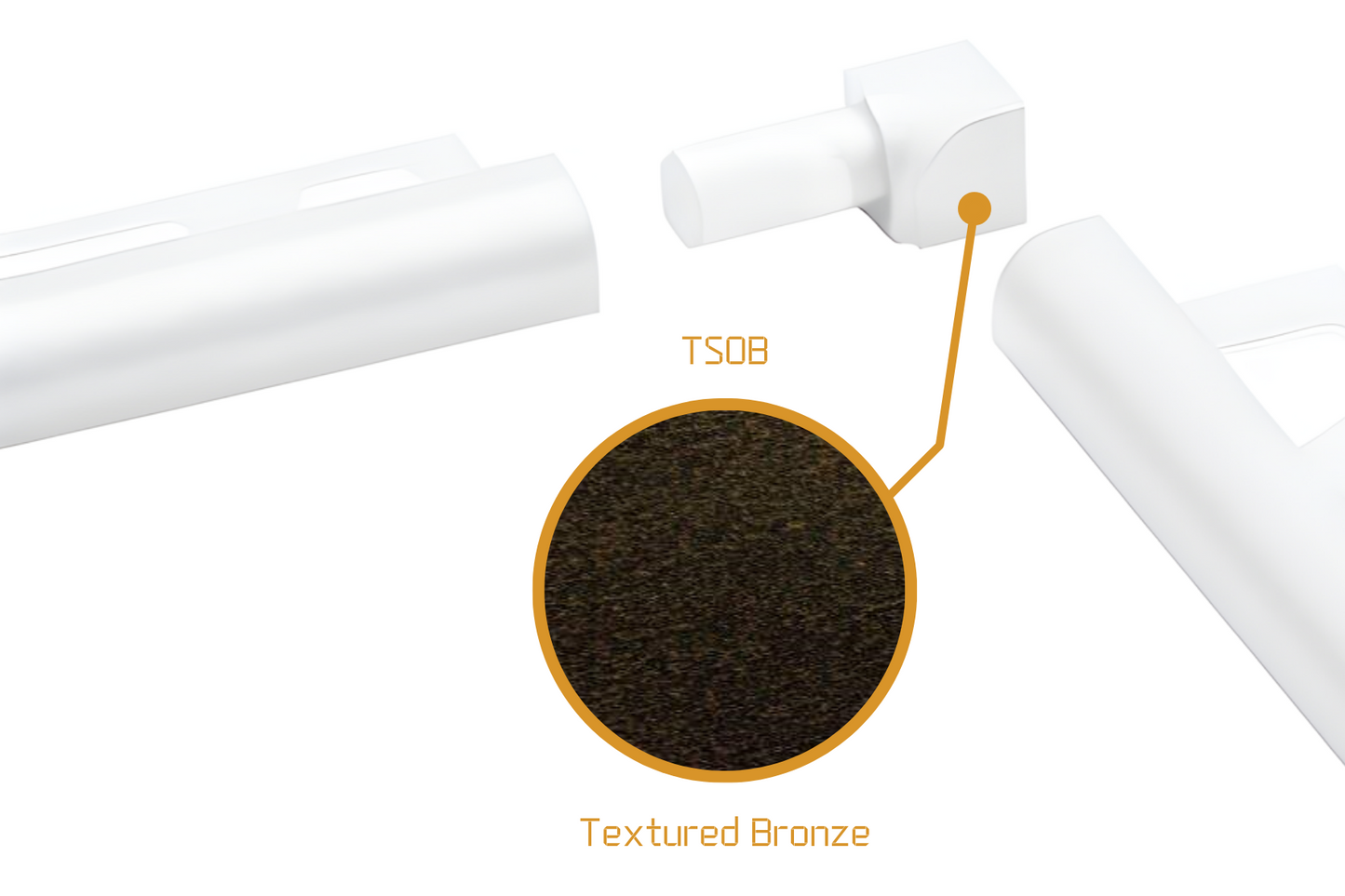 Schluter Rondec RO - Internal Corner Powder Coated Aluminium