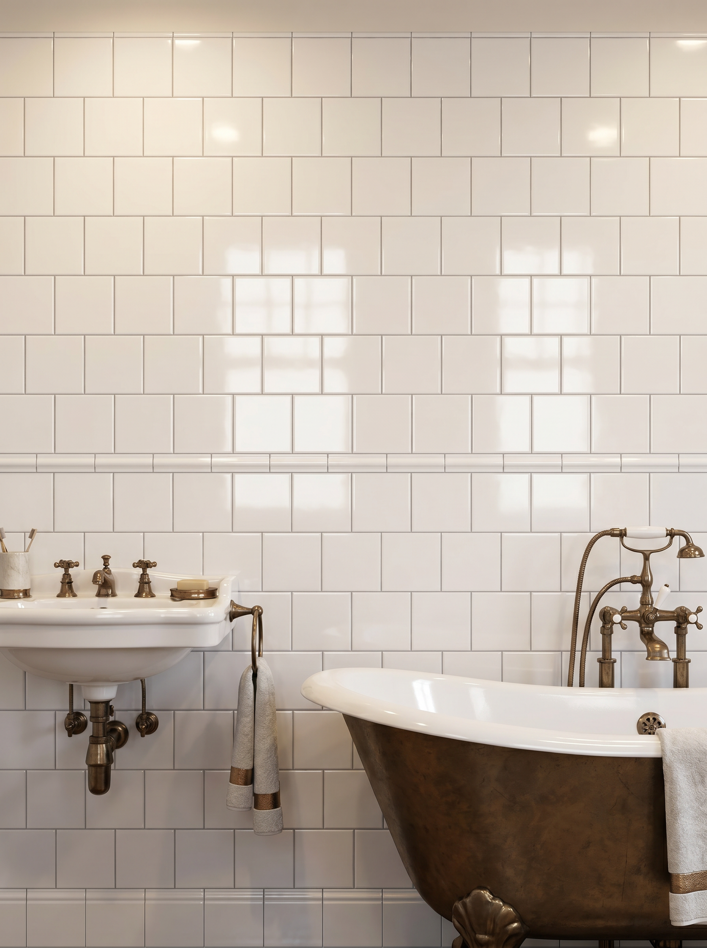 Belgravia Field Tile Bright White Gloss