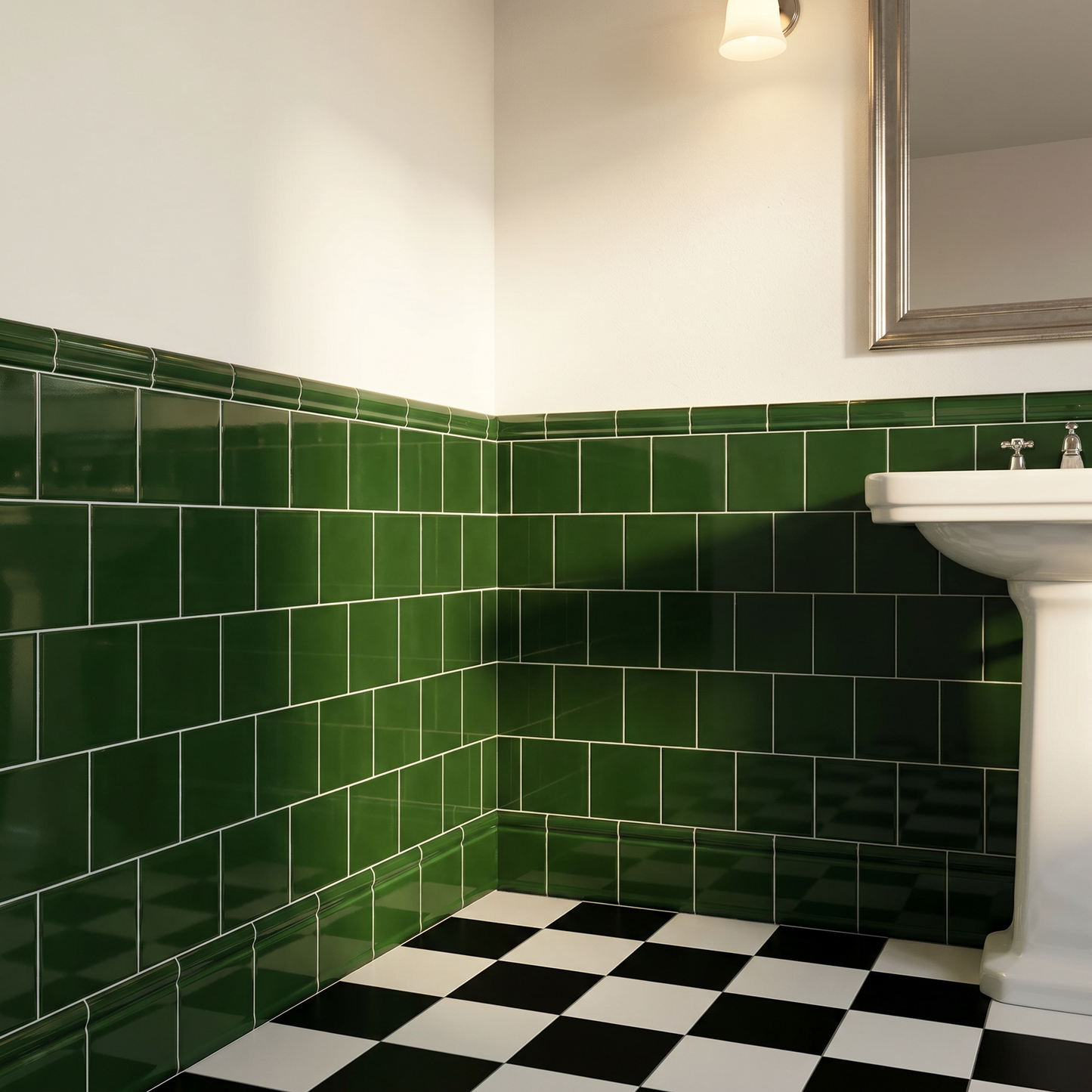 Belgravia Field Tile Victorian Green Gloss