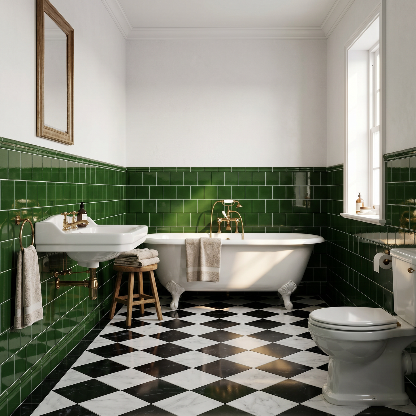 Belgravia Field Tile Victorian Green Gloss