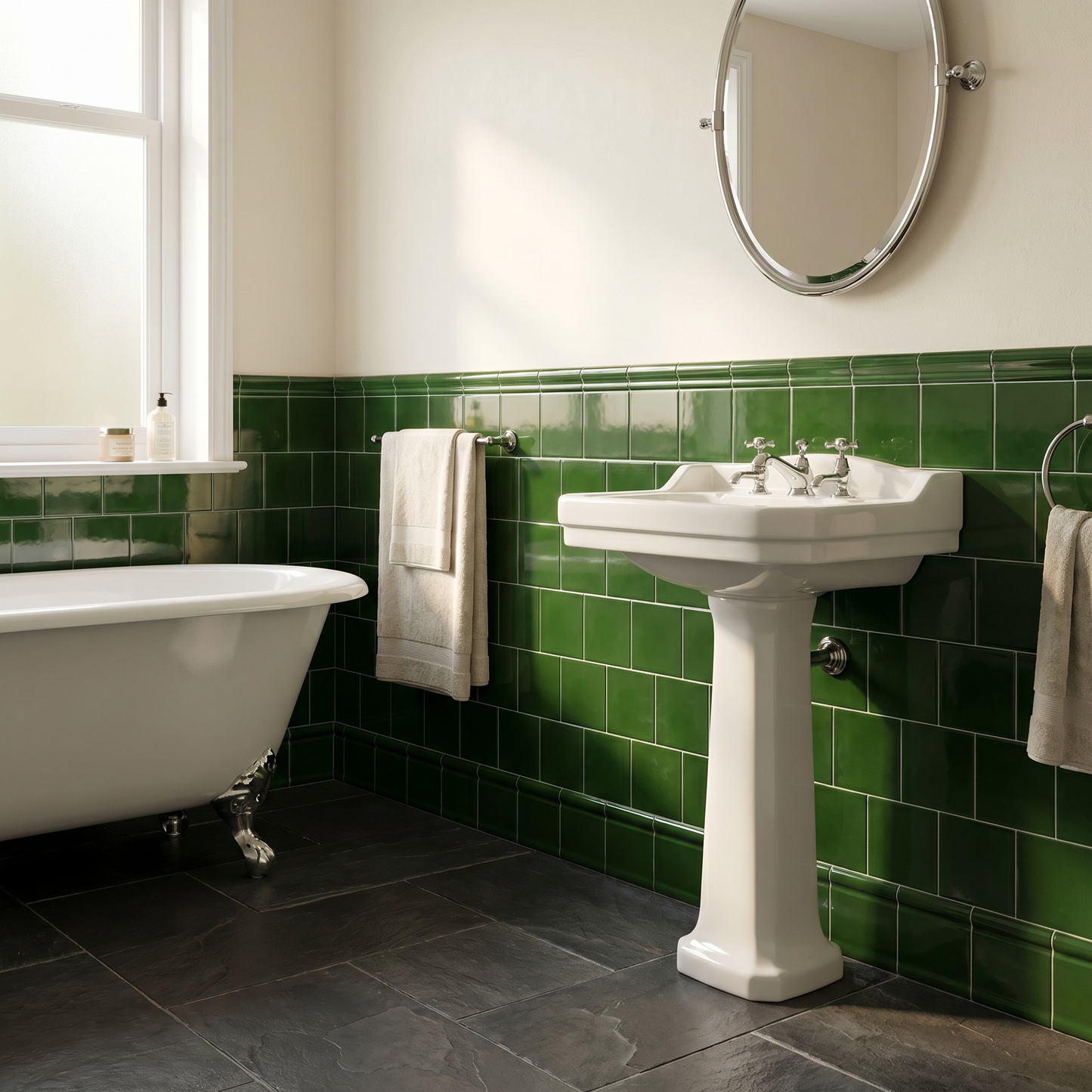 Belgravia Field Tile Victorian Green Gloss