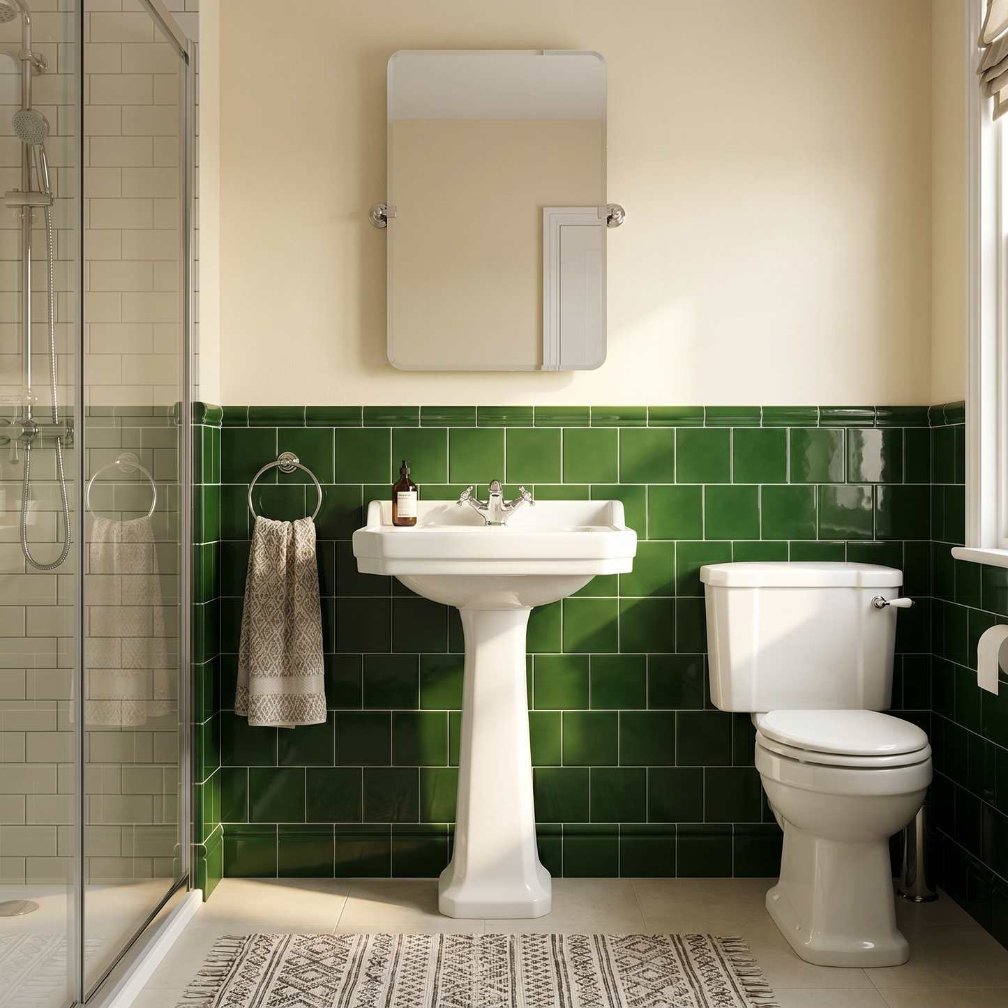 Belgravia Field Tile Victorian Green Gloss