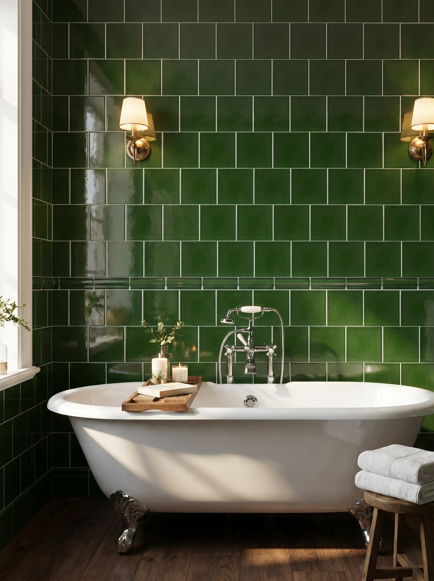 Belgravia Field Tile Victorian Green Gloss