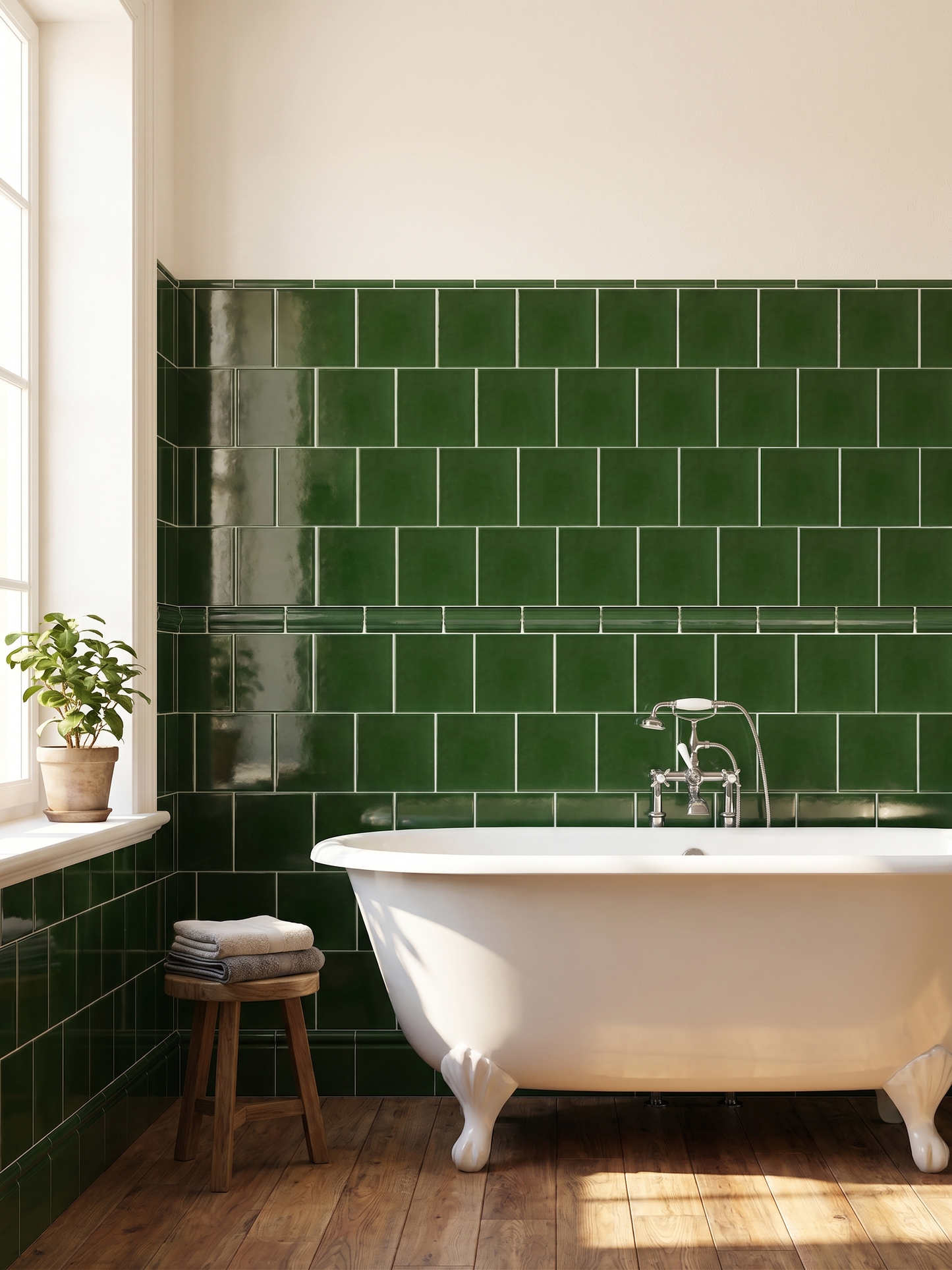 Belgravia Field Tile Victorian Green Gloss