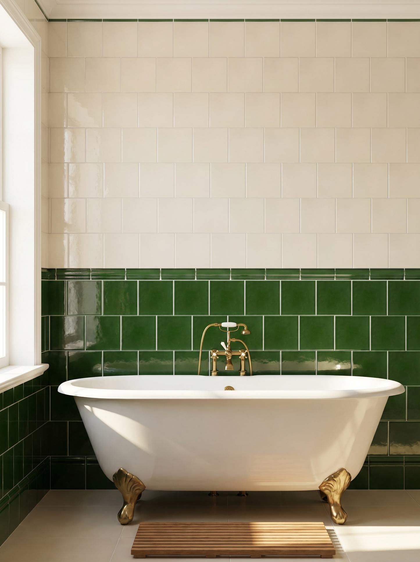 Belgravia Field Tile Victorian Green Gloss