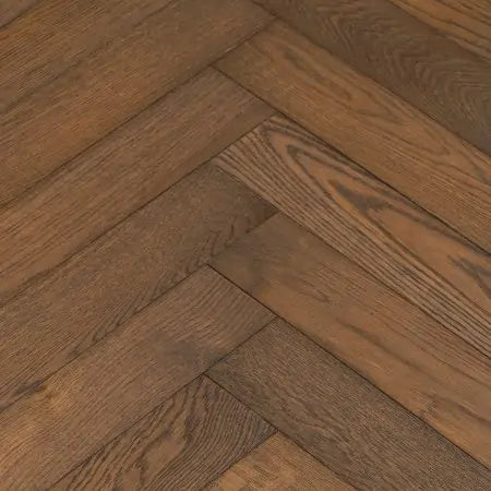 Coffee Herringbone Rustic Oak