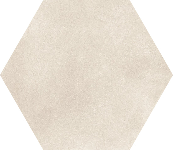 Hexagons Beige Plain