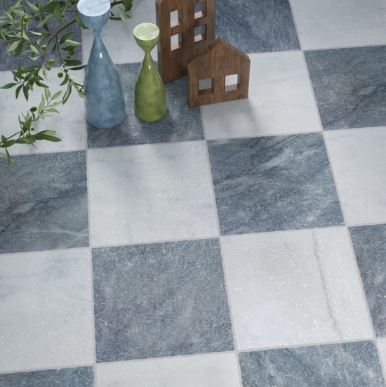 Ash Blue Tumbled Marble