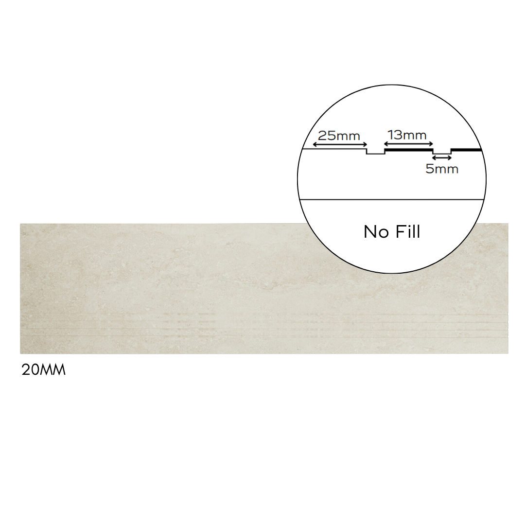 Bespoke Tile Step Fabrication - Half Bullnose