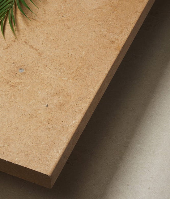 Neranjo Limestone Double Pencil Coping Acid Etched Finish