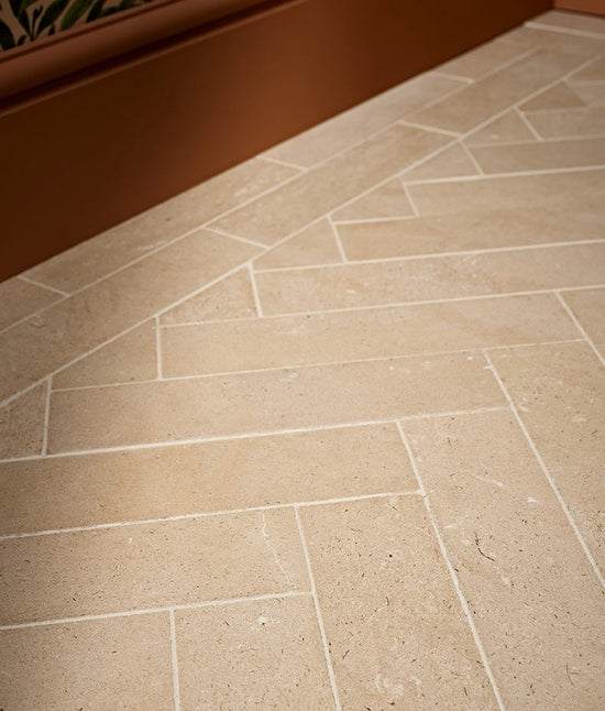 Portland Limestone Parquet Honed Finish