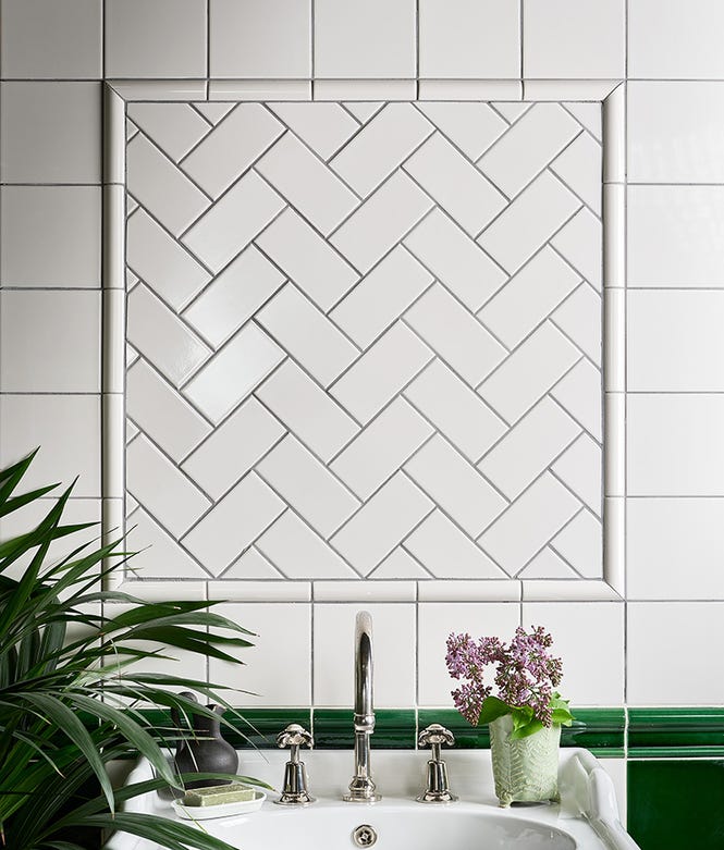 Victorian Style™ Ceramic Antique White Crackle Glaze Square