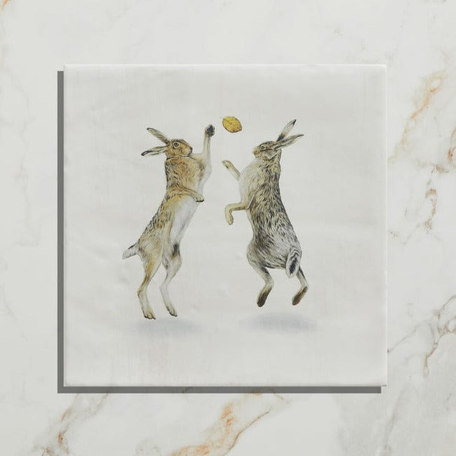 Wiltshire Hares by Joanna May (On Nuance Base) Satin Finish