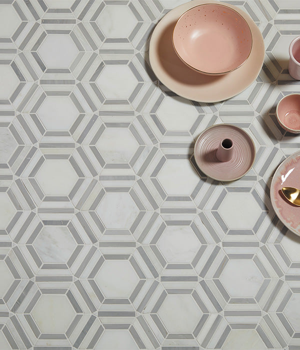 Florence Hexagon Marble Mosaic