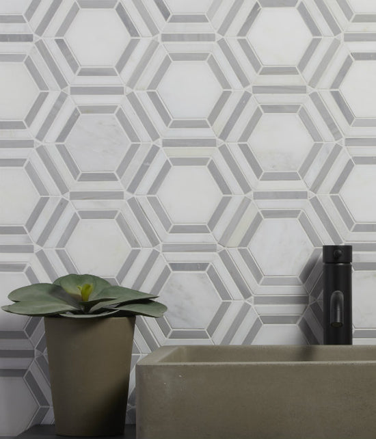 Florence Hexagon Marble Mosaic