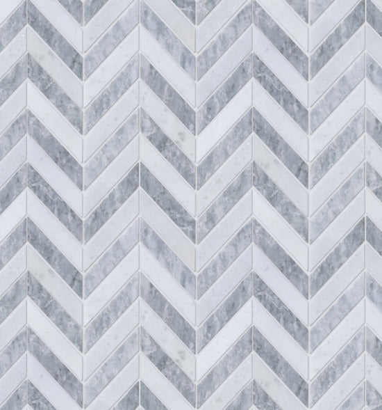 Milan Silver Marble Mosaic