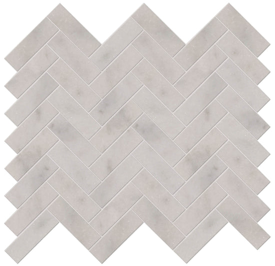 Long Island Marble Herringbone Mosaic