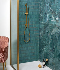 Bamboo Porcelain Mosaic Verdigris
