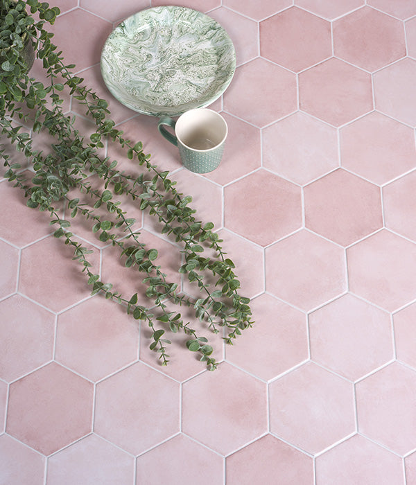 Medina Hexagon Porcelain Rosa