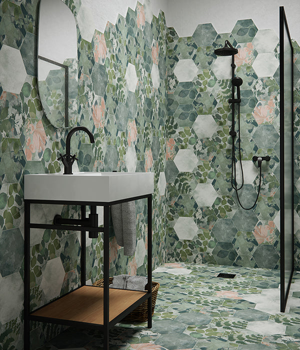 Woodland Glade Porcelain Melange Green