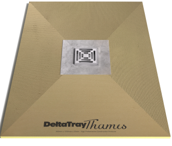 Delta Tray Thames (22mm) + Square Grate Centre Drain - European Heritage Ltd.